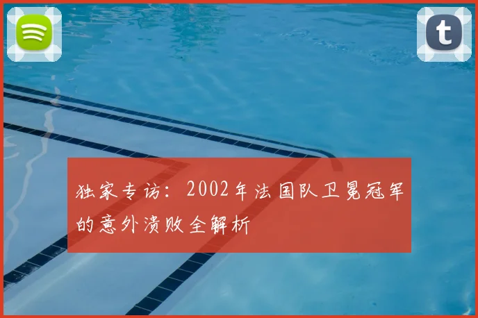 独家专访:2002年法国队卫冕冠军的意外溃败全解析